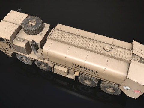 Heavy Military Truck V1 - Tanker Model 3D