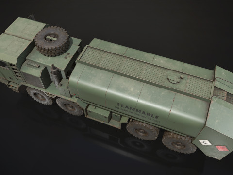 Heavy Military Truck V1 - Tanker Model 3D