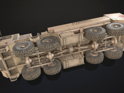 Heavy Military Truck V1 - Tanker Model 3D