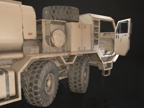 Heavy Military Truck V1 - Tanker Model 3D