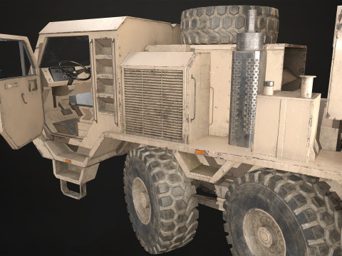 Heavy Military Truck V1 - Tanker Model 3D