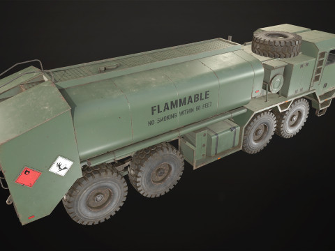 Heavy Military Truck V1 - Tanker Model 3D