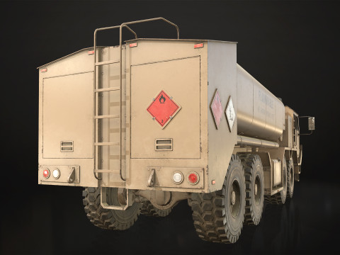 Heavy Military Truck V1 - Tanker Model 3D