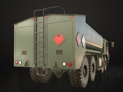 Heavy Military Truck V1 - Tanker Model 3D