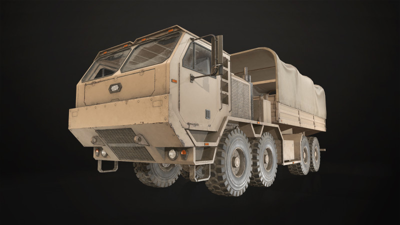 Heavy Military Truck V1 - Cargo 3D 모델 .c4d .max .obj .3ds .fbx .stl .blend
