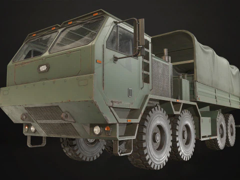 Heavy Military Truck V1 - Cargo 3D Model
