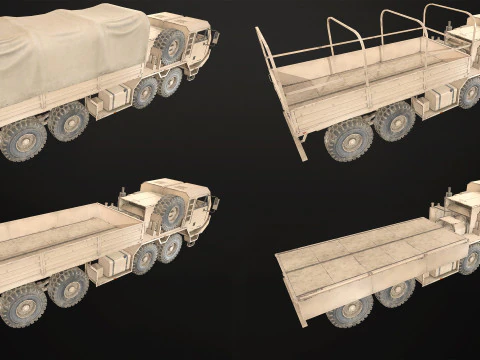 Heavy Military Truck V1 - Cargo 3D Model