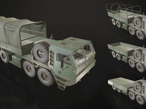 Heavy Military Truck V1 - Cargo 3D Model