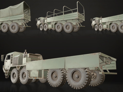 Heavy Military Truck V1 - Cargo 3D 모델