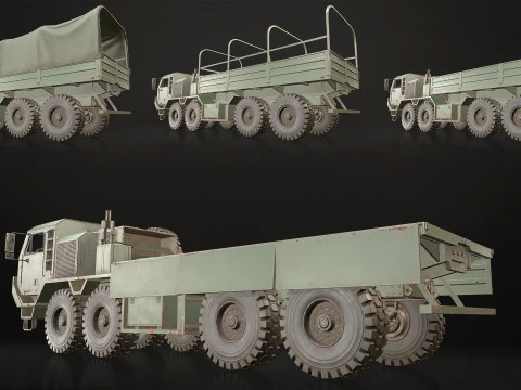 Heavy Military Truck V1 - Cargo 3D Model