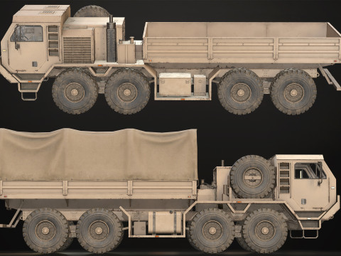 Heavy Military Truck V1 - Cargo 3D 모델