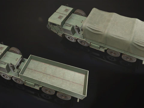 Heavy Military Truck V1 - Cargo 3D Model