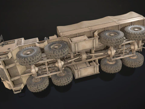 Heavy Military Truck V1 - Cargo 3D Model