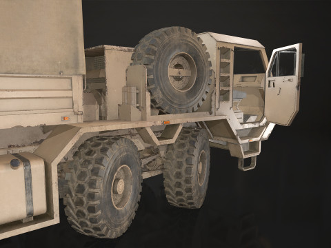 Heavy Military Truck V1 - Cargo 3D 모델