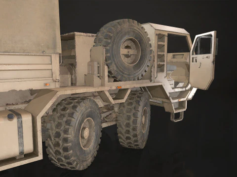 Heavy Military Truck V1 - Cargo 3D Model