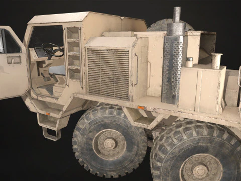 Heavy Military Truck V1 - Cargo 3D Model
