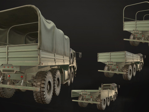 Heavy Military Truck V1 - Cargo 3D 모델