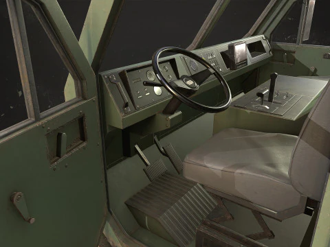 Heavy Military Truck V1 - Cargo 3D Model