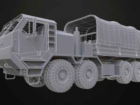 Heavy Military Truck V1 - Cargo 3D 모델