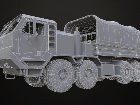 Heavy Military Truck V1 - Cargo 3D Model