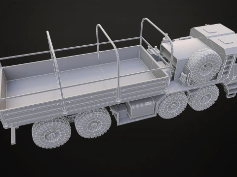 Heavy Military Truck V1 - Cargo 3D Model