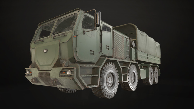Heavy Military Truck V2 - Cargo Model 3D .c4d .max .obj .3ds .fbx .stl .blend