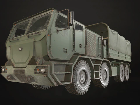 Ciężka ciężar&oacute;wka wojskowa V2 - ładunek Model 3D