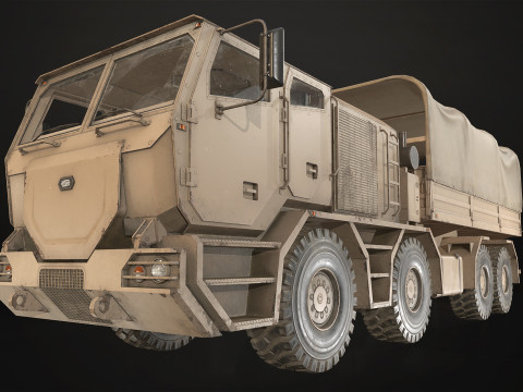 Heavy Military Truck V2 - Cargo Model 3D