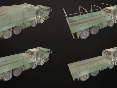 Heavy Military Truck V2 - Cargo Model 3D