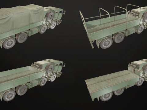 Heavy Military Truck V2 - Cargo 3D Model