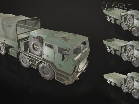 Heavy Military Truck V2 - Cargo Model 3D