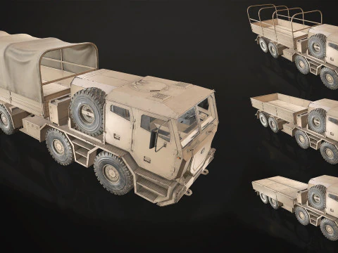Heavy Military Truck V2 - Cargo 3D Model