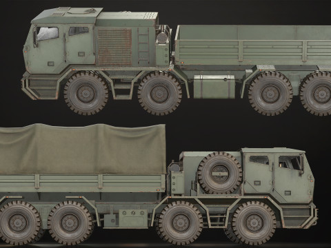 Heavy Military Truck V2 - Cargo Model 3D