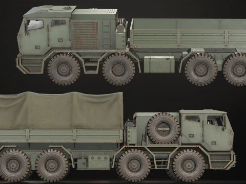 Heavy Military Truck V2 - Cargo 3D Model