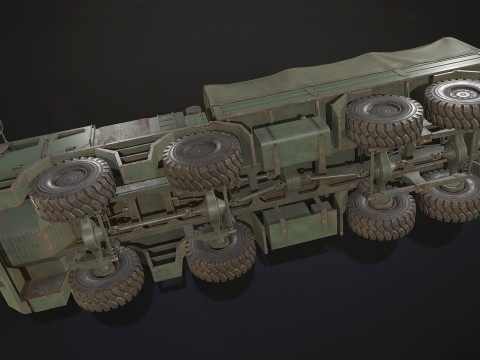Heavy Military Truck V2 - Cargo Model 3D