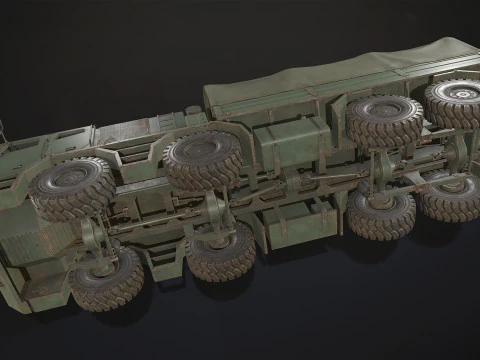 Heavy Military Truck V2 - Cargo 3D Model