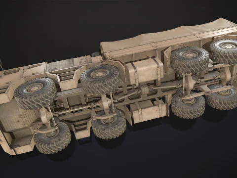 Heavy Military Truck V2 - Cargo 3D Model