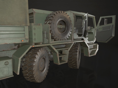 Heavy Military Truck V2 - Cargo Model 3D