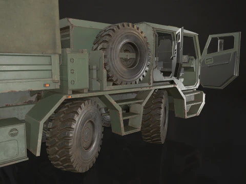 Heavy Military Truck V2 - Cargo 3D Model