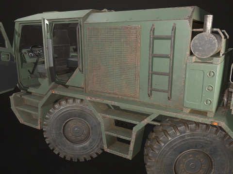 Heavy Military Truck V2 - Cargo Model 3D