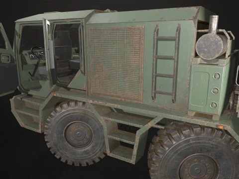 Heavy Military Truck V2 - Cargo 3D Model