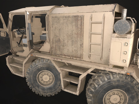 Heavy Military Truck V2 - Cargo Model 3D