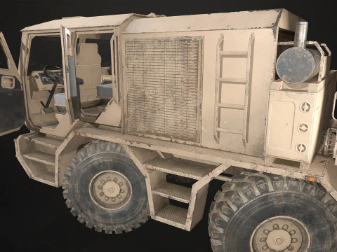 Heavy Military Truck V2 - Cargo 3D Model