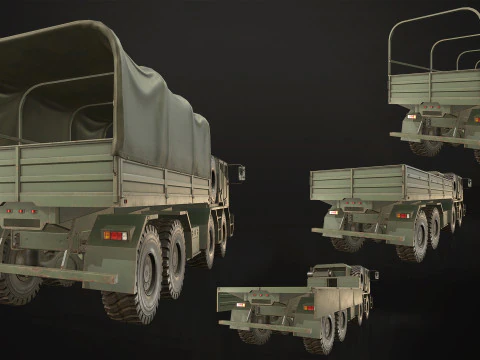 Heavy Military Truck V2 - Cargo 3D Model