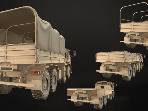 Heavy Military Truck V2 - Cargo Model 3D