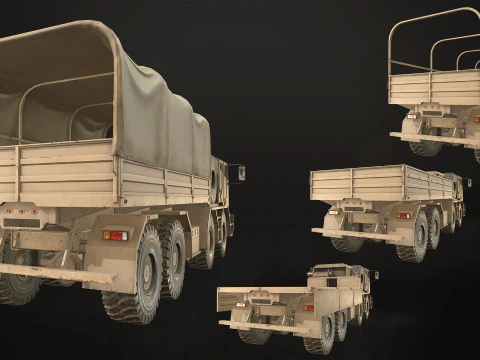 Heavy Military Truck V2 - Cargo 3D Model