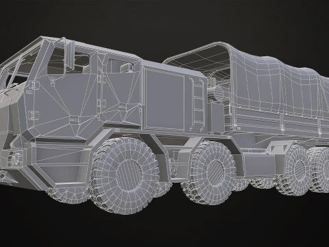 Heavy Military Truck V2 - Cargo 3D Model