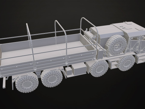 Heavy Military Truck V2 - Cargo Model 3D