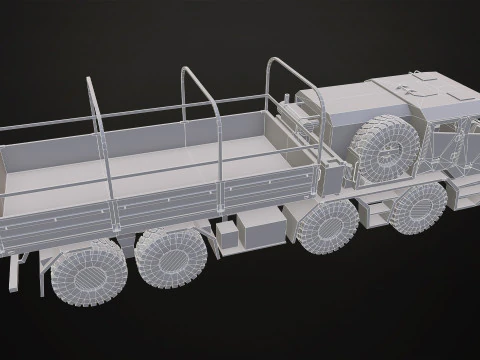 Heavy Military Truck V2 - Cargo 3D Model