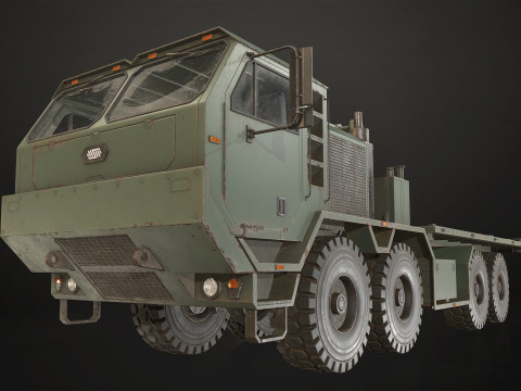Heavy Military Truck V1 - Flatbed 3D Model
